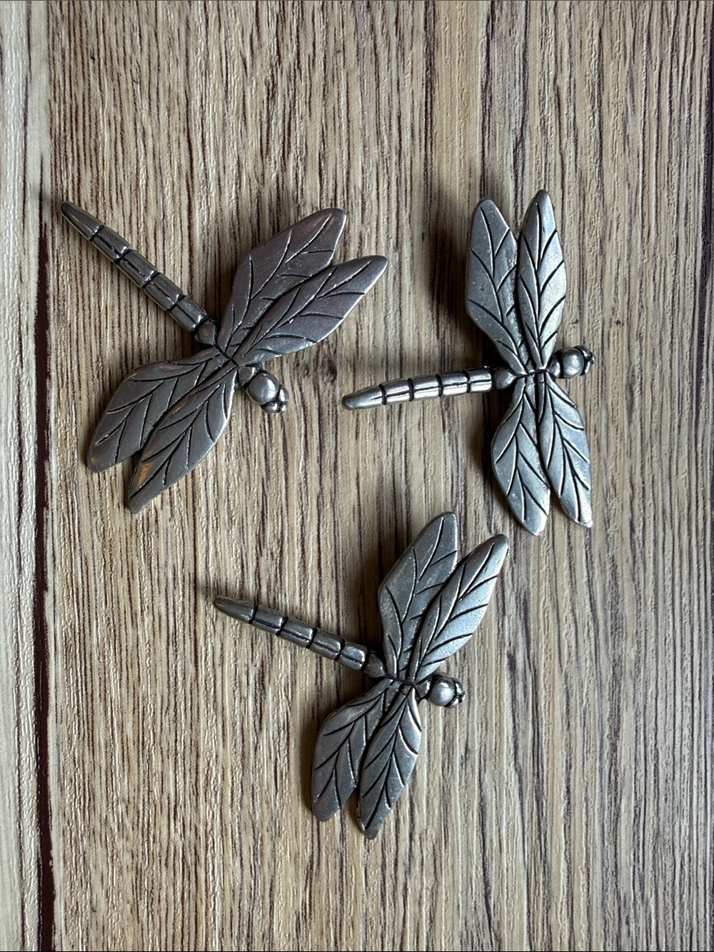 BASIC SPIRIT 3 piece dragonfly pewter magnet set